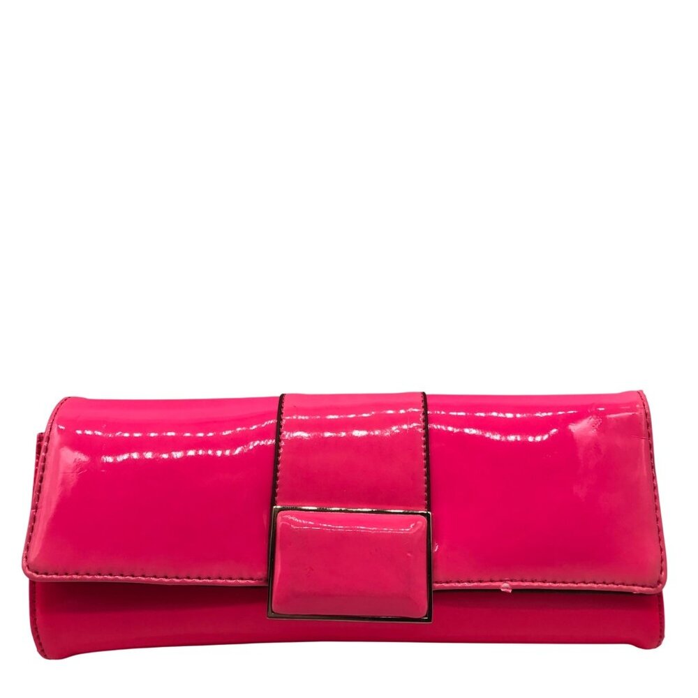 Melie Bianco Pink Vegan Leather Veronica Clutch
